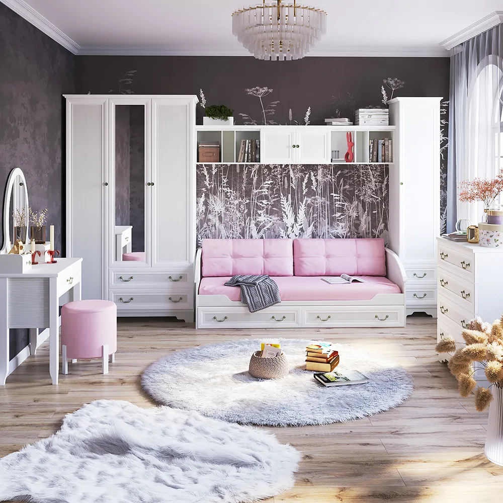 Beautiful custom furniture arranged in a refined residential interior
