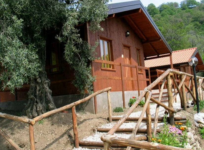 Outdoor terrace and dining area at rural guest house
